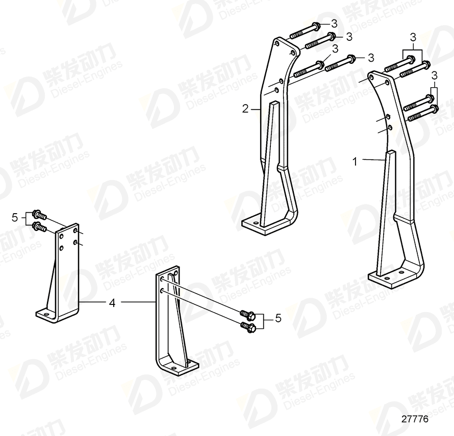 VOLVO Bracket 22076755 Drawing